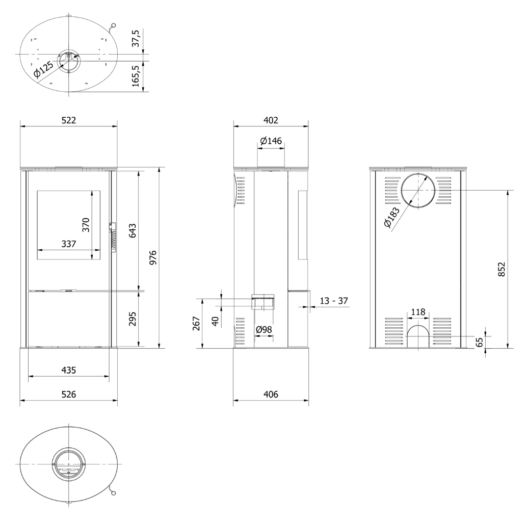 Soba Rollo 8-10.5kW - Negru [11]