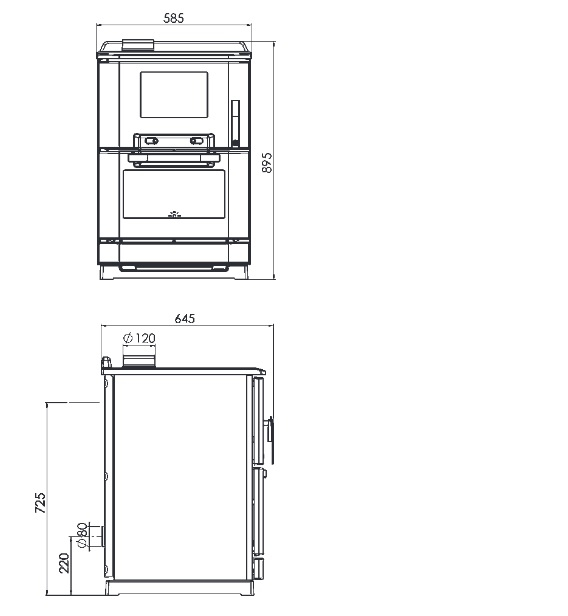 Soba de gatit din fonta Calorex 100 [3]
