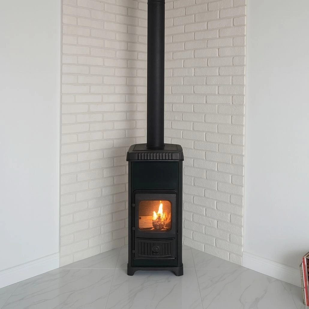 Soba de fonta cu plita DORA 10 N Verde - 7.2kW - Copie [2]