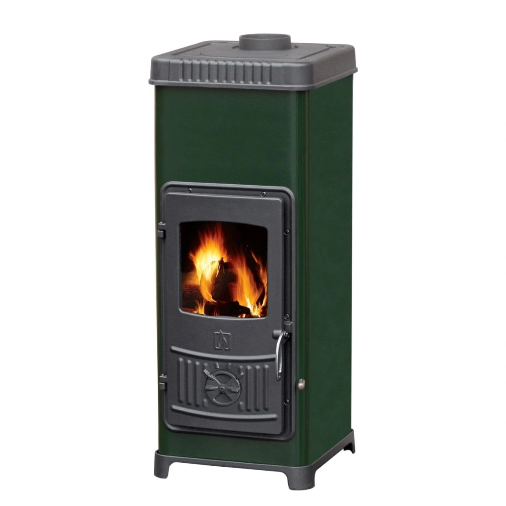 Soba de fonta cu plita DORA 10 N Verde - 7.2kW - Copie [1]