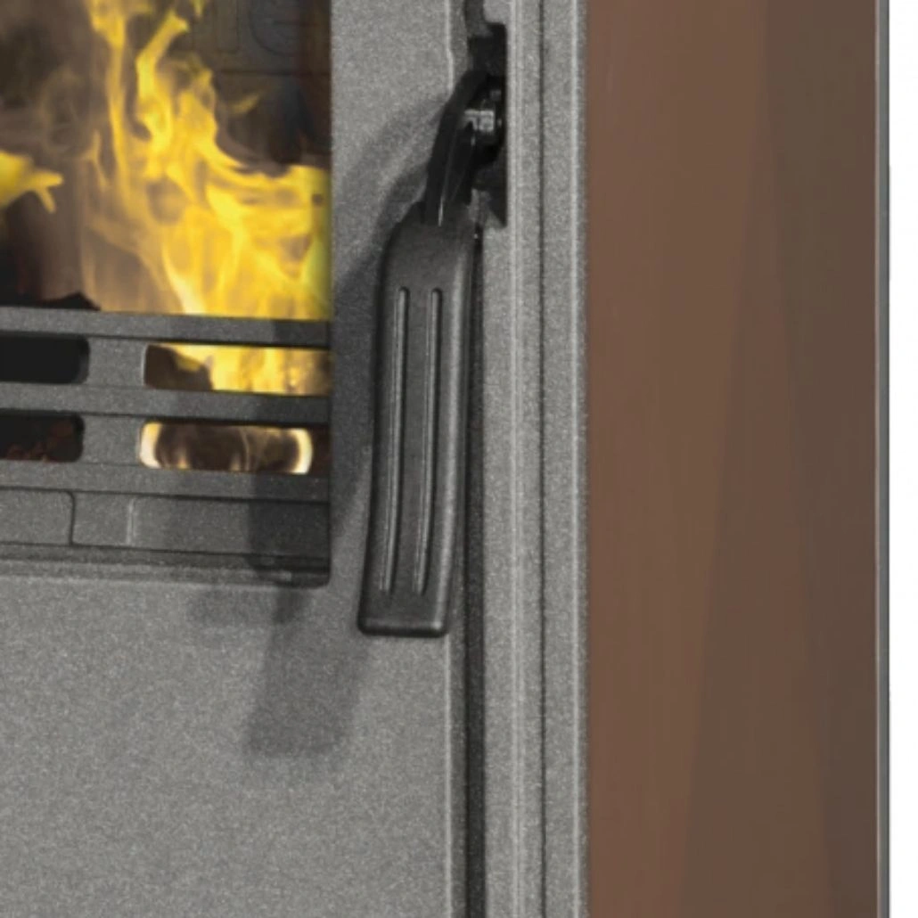 Soba de fonta cu plita LAVA Maro + loc depozitare, 8-11kW, A+ [4]