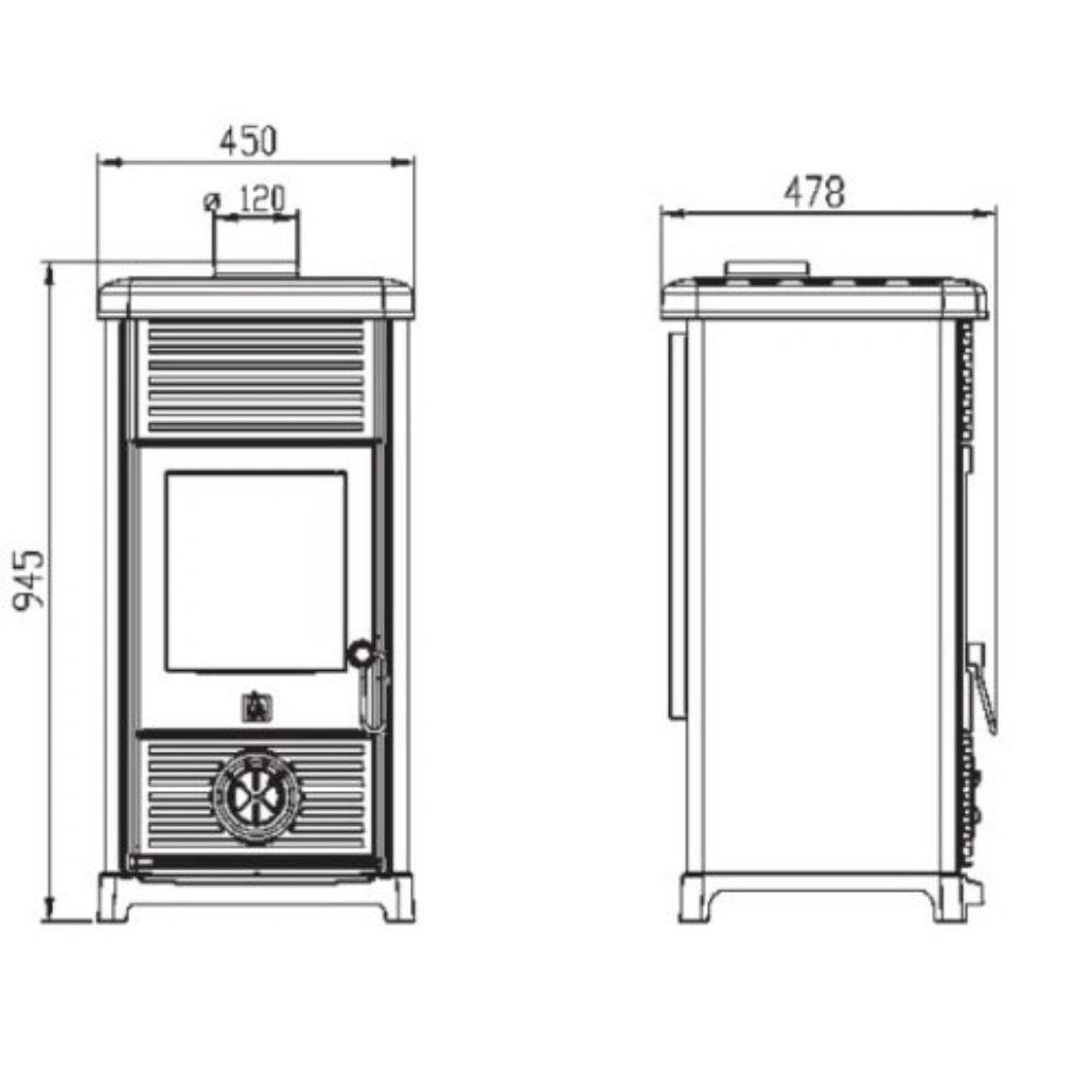 Soba de fonta MAESTRAL N Crem - 6.5kW [5]