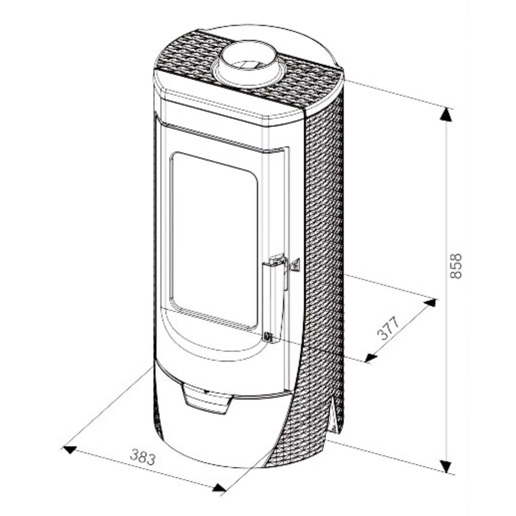 Soba de fonta TARA - 6kW [8]
