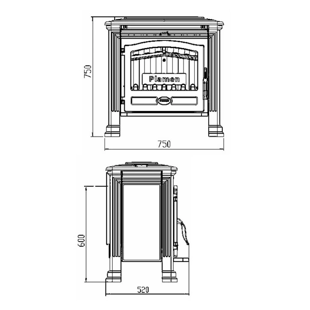 Soba de fonta TENA N - 9.5kW [7]