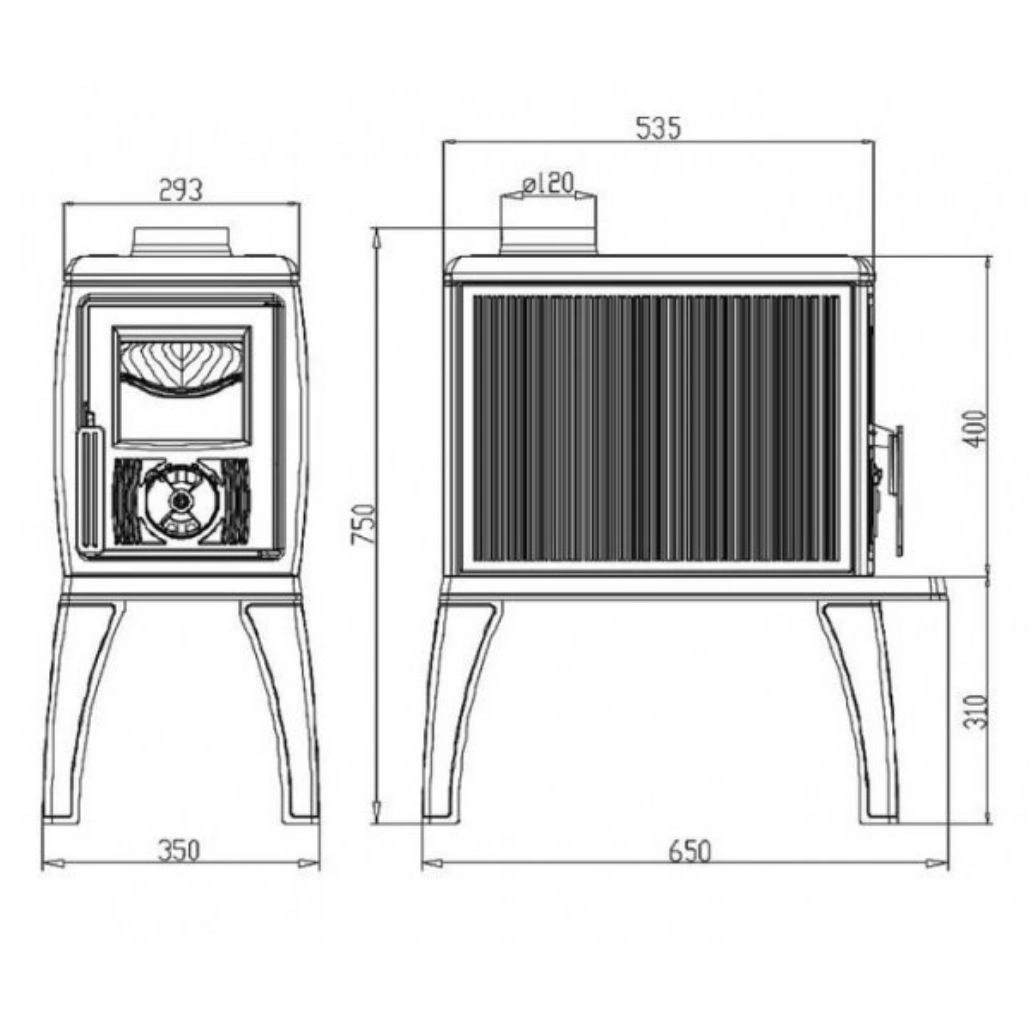 Soba de fonta TRENK - 8.9kW [7]