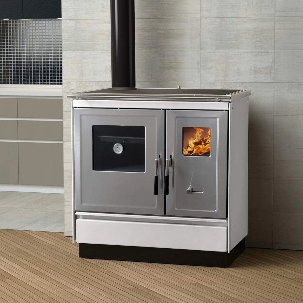 Soba de gatit pe lemne - ARES L - Alb LUX [2]