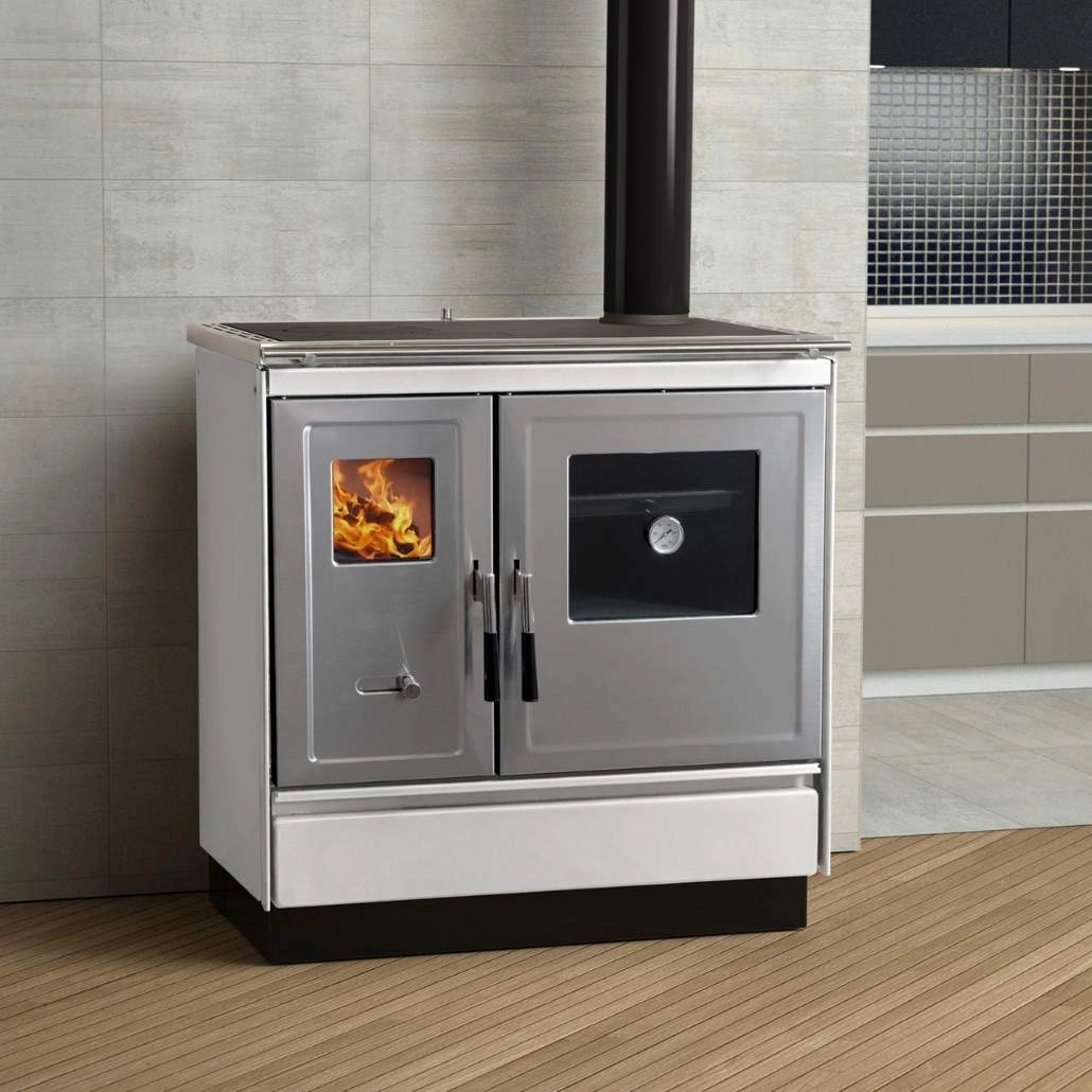 Soba de gatit pe lemne - ARES R - Alb LUX [2]