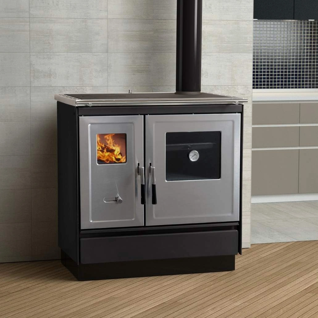 Soba de gatit pe lemne - ARES R - Negru LUX [2]