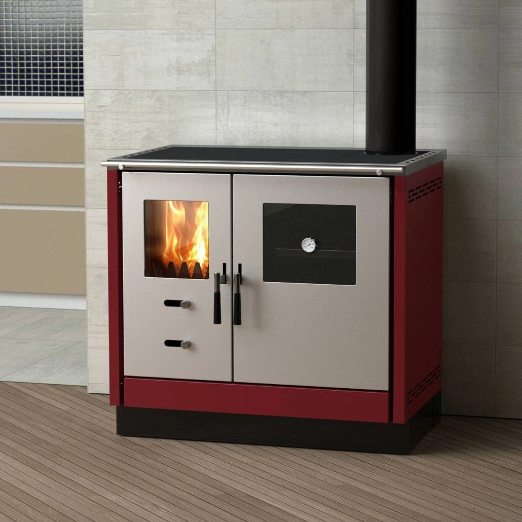 Soba de gatit pe lemne - AS II R - Rosu inchis [2]