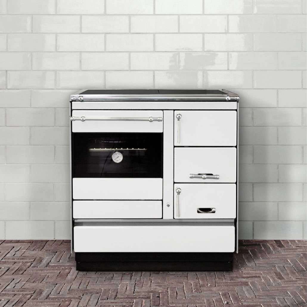 Soba de gatit pe lemne - KING L - Alb [2]