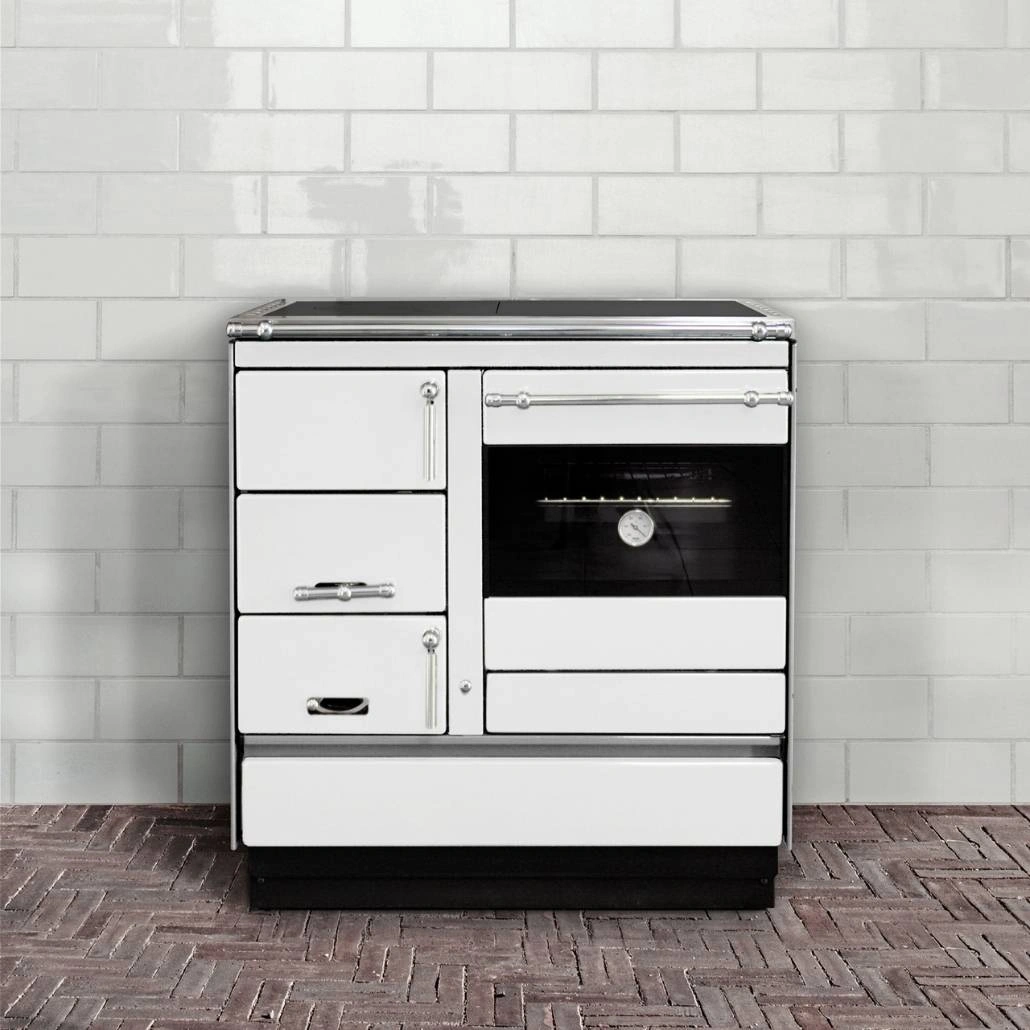 Soba de gatit pe lemne - KING R - Alb [2]