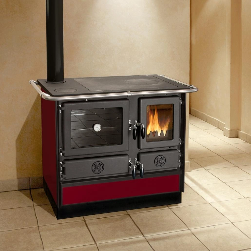 Soba de gatit pe lemne - MAGNUM II 4D L - Rosu inchis [2]