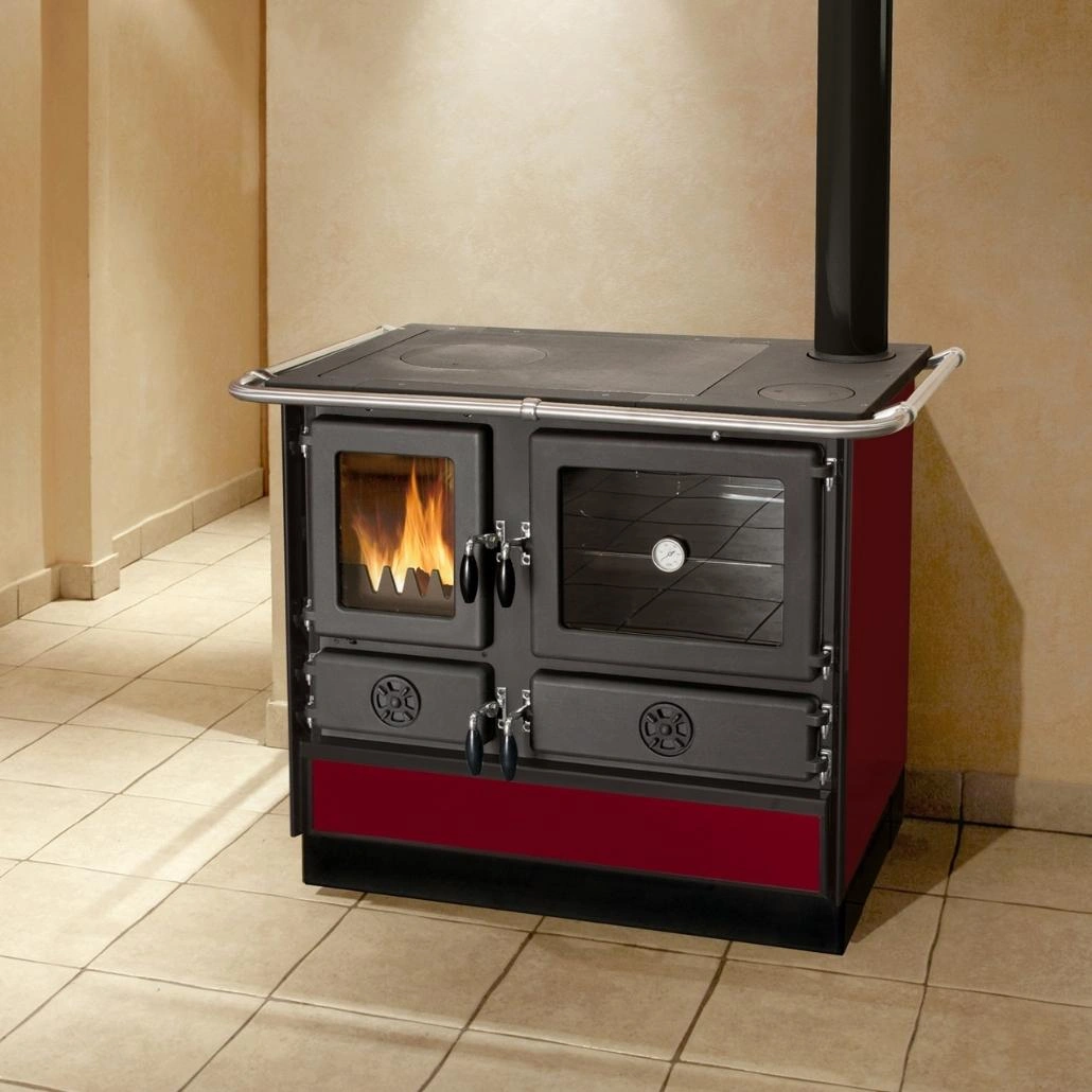 Soba de gatit pe lemne - MAGNUM II 4D R - Rosu inchis [2]