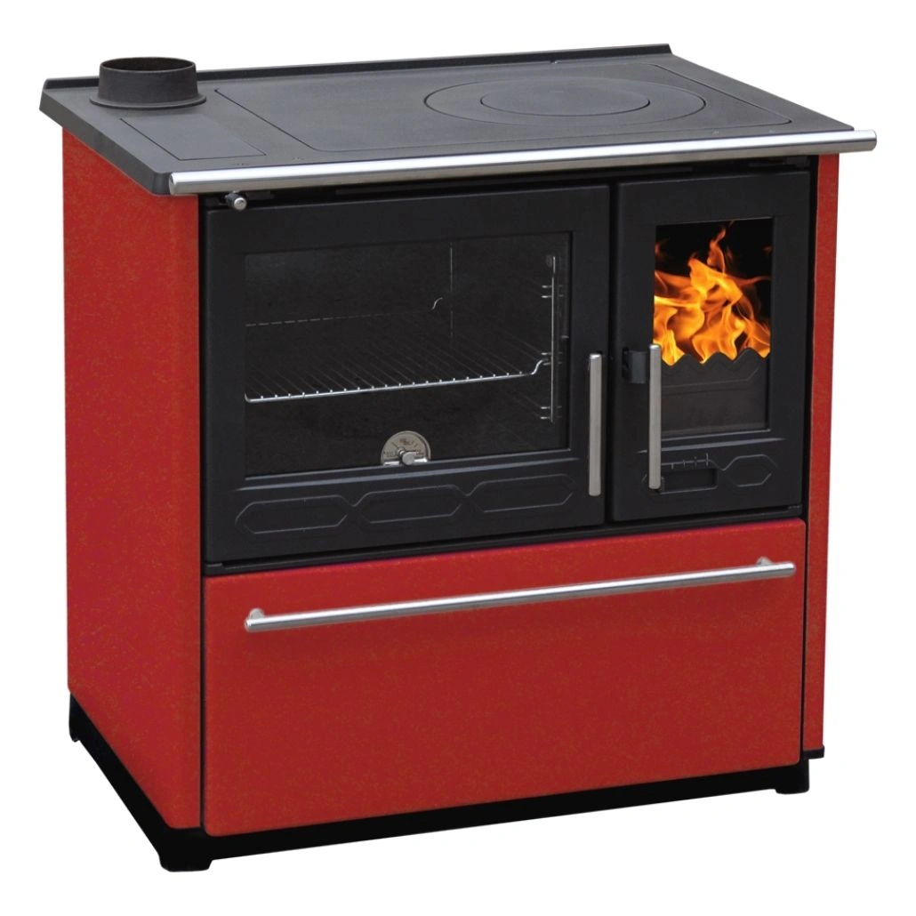 Soba de gatit PLAMEN 850 Rosu - 8kW - racord stanga [1]