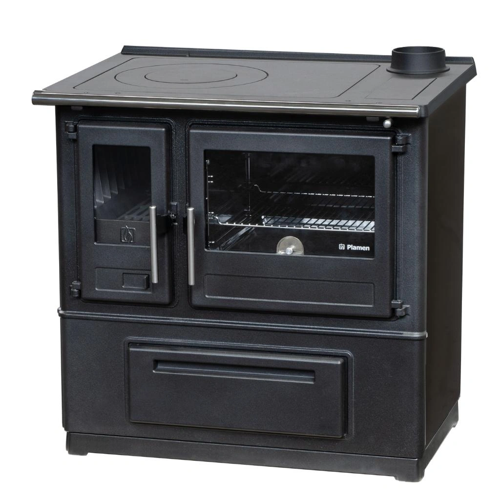 Soba de gatit SLAVONAC N Negru - 8kW - racord dreapta [1]