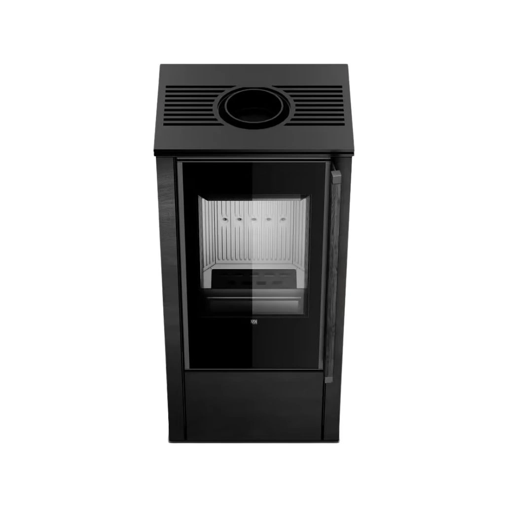 Soba din otel cu finisaj quartz - Nisipiu - maner lemn negru - Copie [7]
