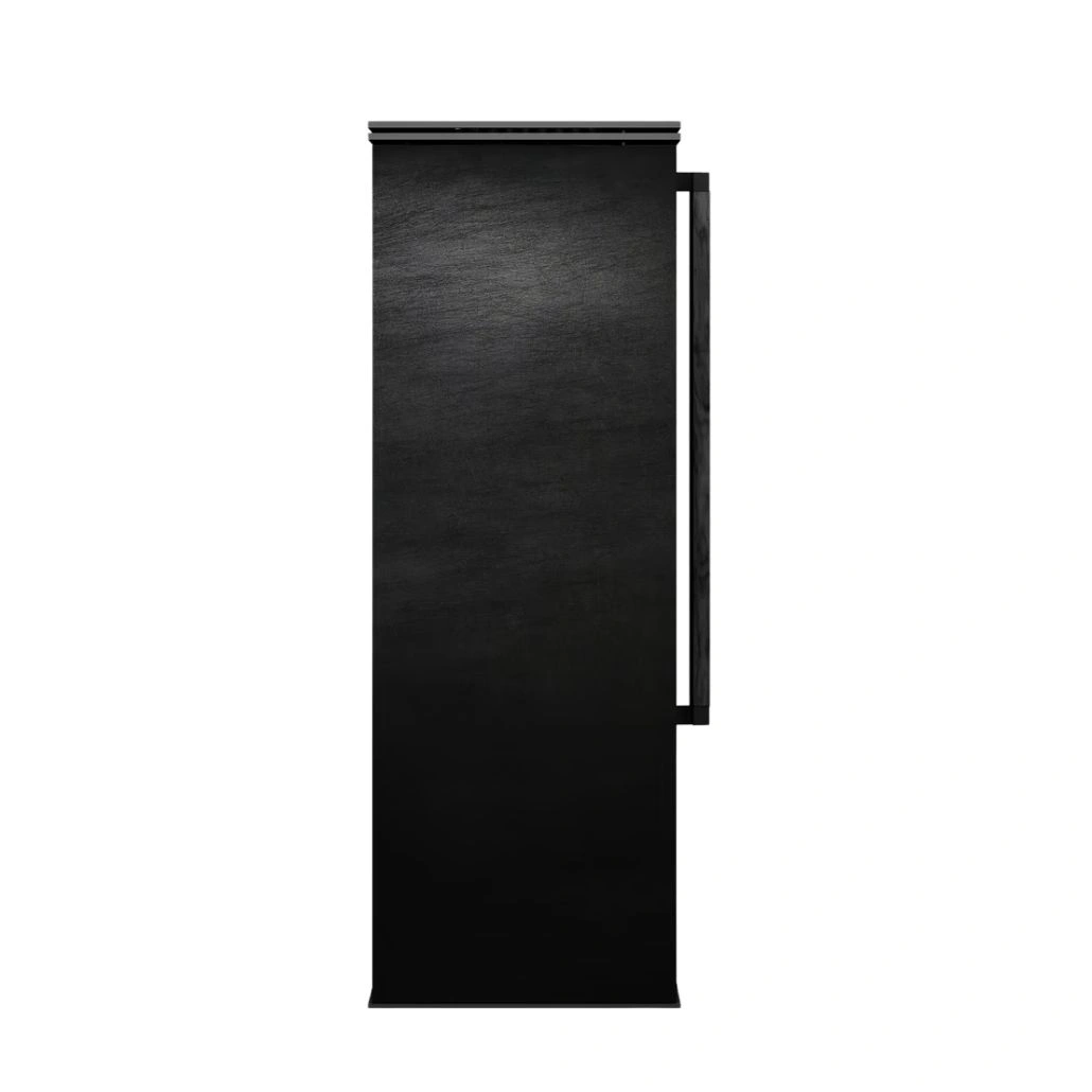 Soba din otel cu finisaj quartz - Nisipiu - maner lemn negru - Copie [6]