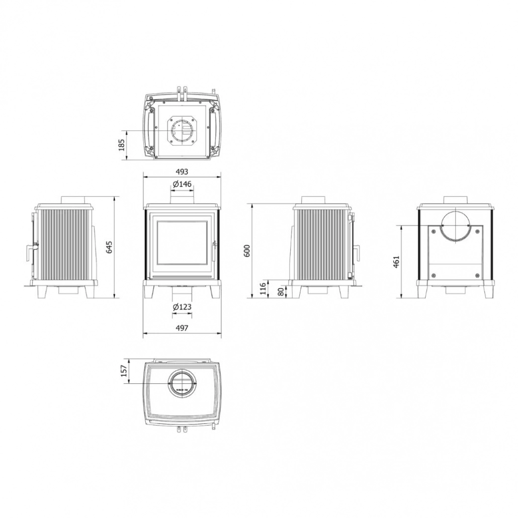 Soba fonta K11 / 6-9KW rustica [7]
