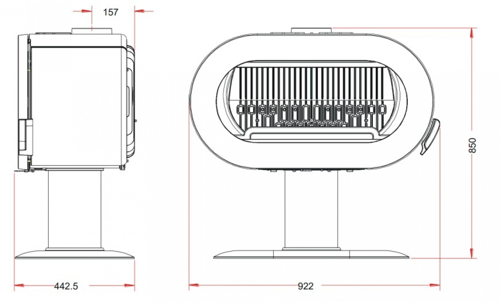 Soba fonta pe picior Fifty 10kW [3]