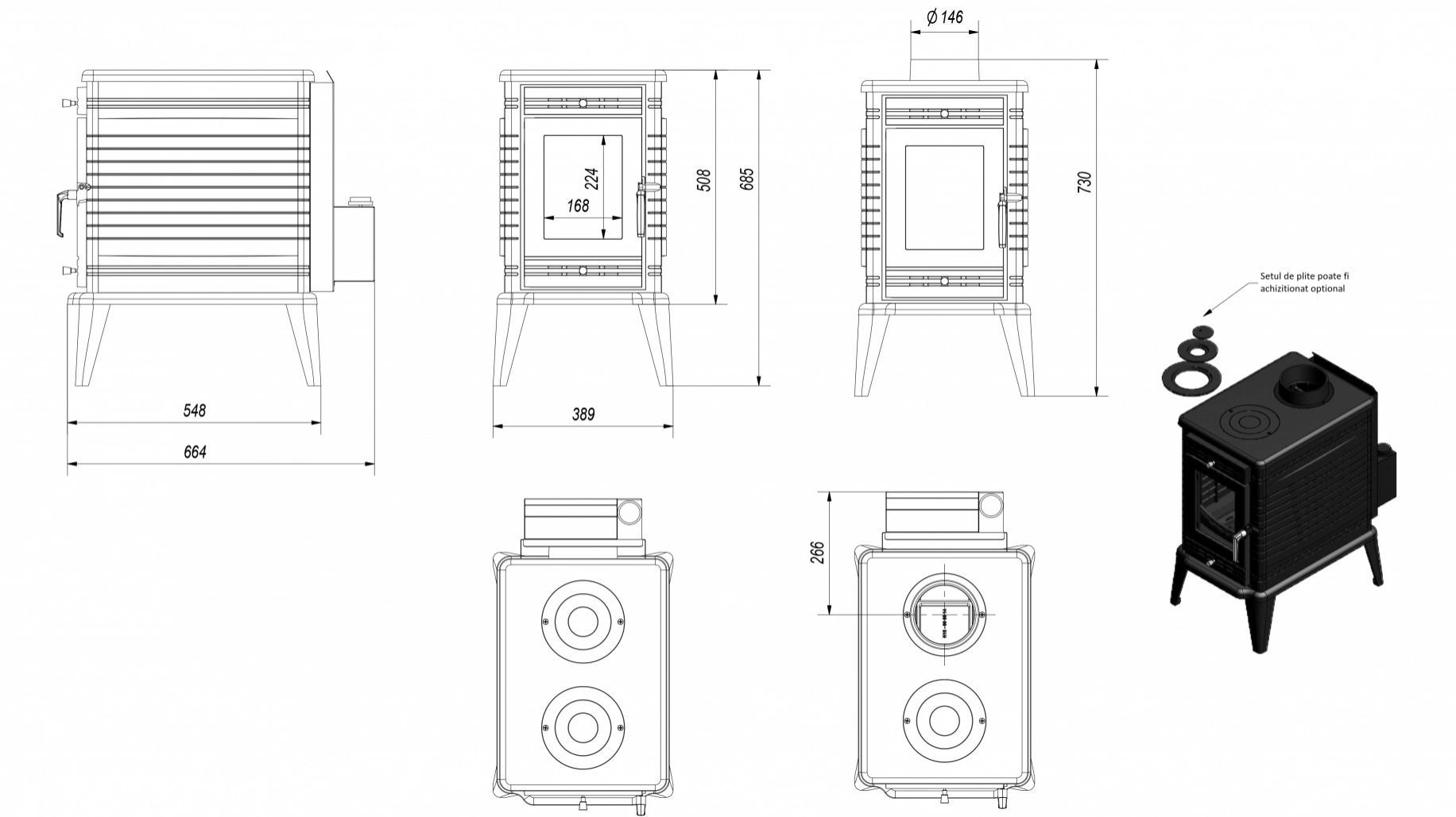 Soba K10 / 10-13kw cu Ventilator Turbo [5]