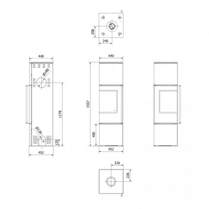 Soba otel Ren M 7kW - sticla stanga [6]