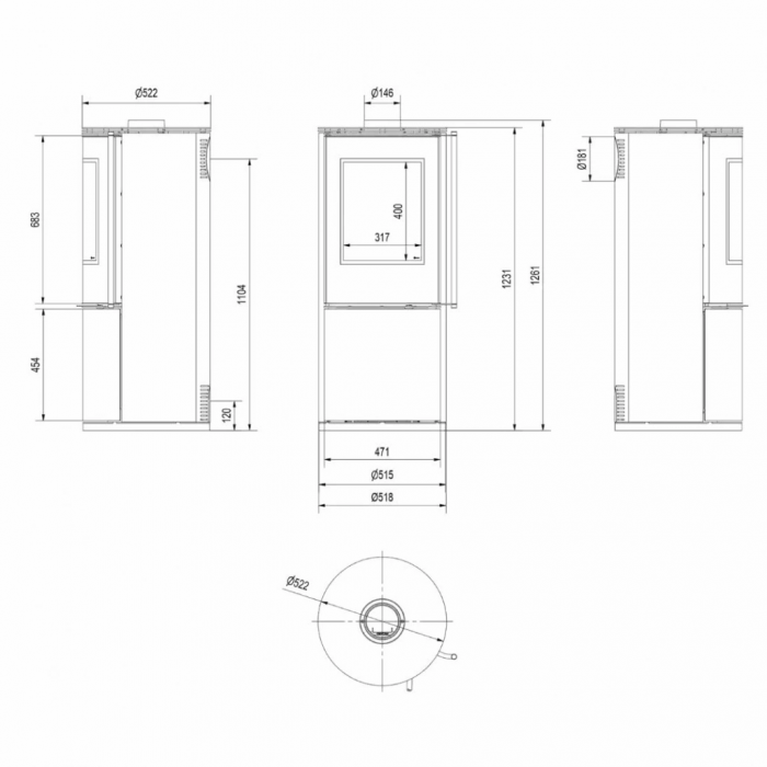Soba otel Sven 7kW - Samota neagra [5]