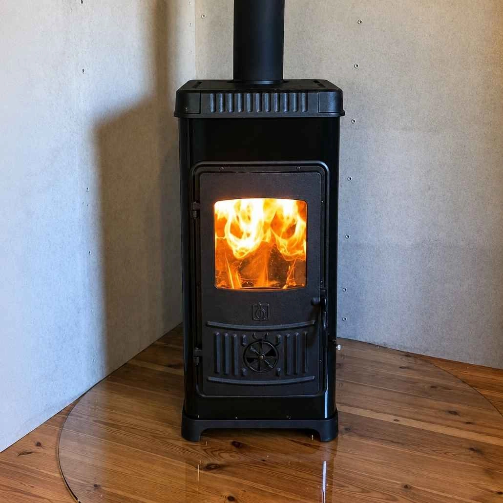 Soba de fonta + plita DONA Negru 7-9 kW, 81,9%, A+ [4]
