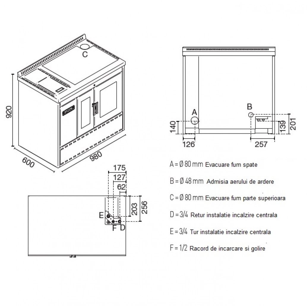 SOBA PE PELETI ISOTTA 7.5-21KW - NEGRU [4]