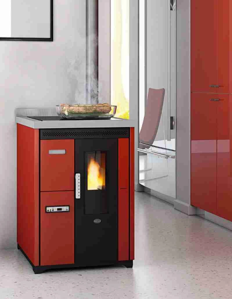 SOBA PE PELETI NINA 7.5KW - ROSU [2]