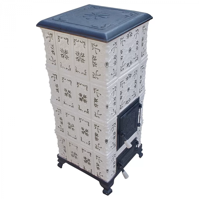 Soba portabila, MEDIAS, model placă Crin pictat maro [2]