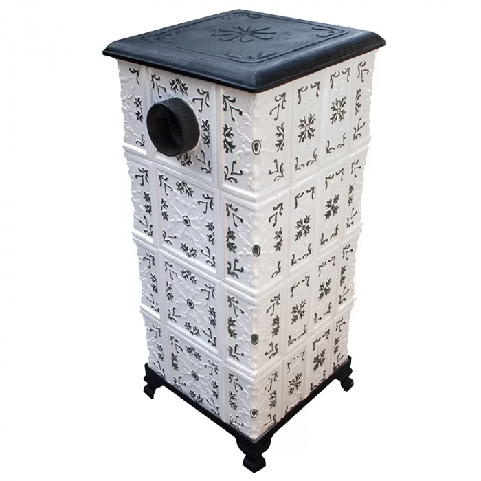 Soba portabila, MEDIAS, model placă Crin pictat maro [3]