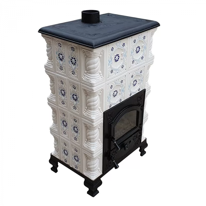 Soba portabila, ROMANE, model placa Scoica, pictat cu albastru [2]