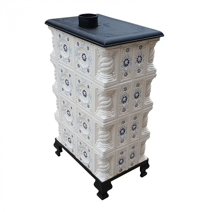 Soba portabila, ROMANE, model placa Scoica, pictat cu albastru [3]