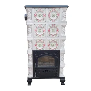 Soba portabila, ROMANE, model Scoica rosu-verde, 5 rânduri [1]