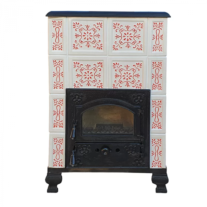 Soba portabila, ROMANE, model Transilvania pictata cu rosu [1]