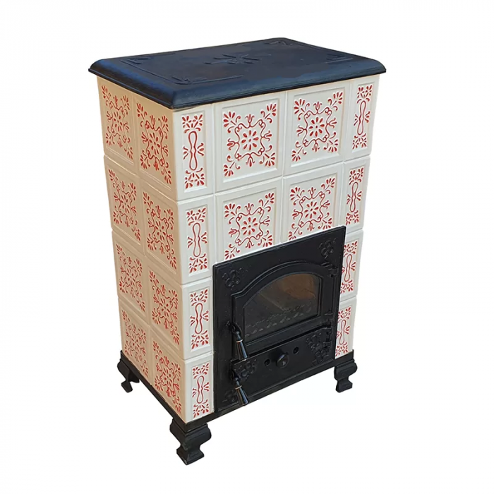 Soba portabila, ROMANE, model Transilvania pictata cu rosu [5]