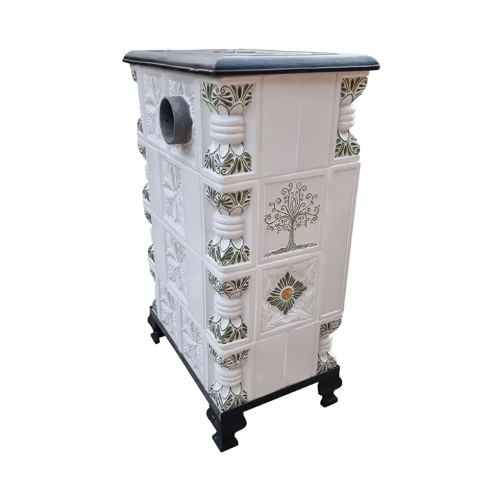 Soba portabila, ROMANE, placă frunze mari combinat, pictat verde [5]