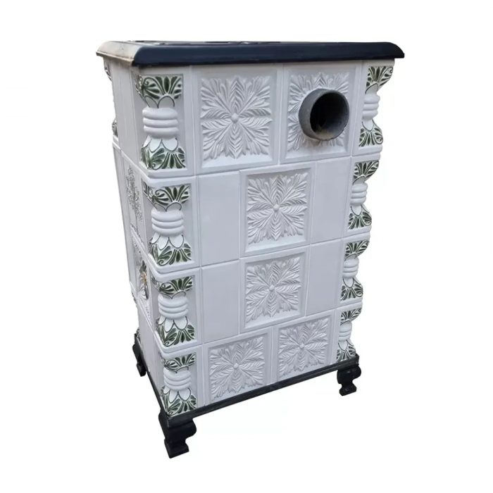 Soba portabila, ROMANE, placă frunze mari combinat, pictat verde [4]