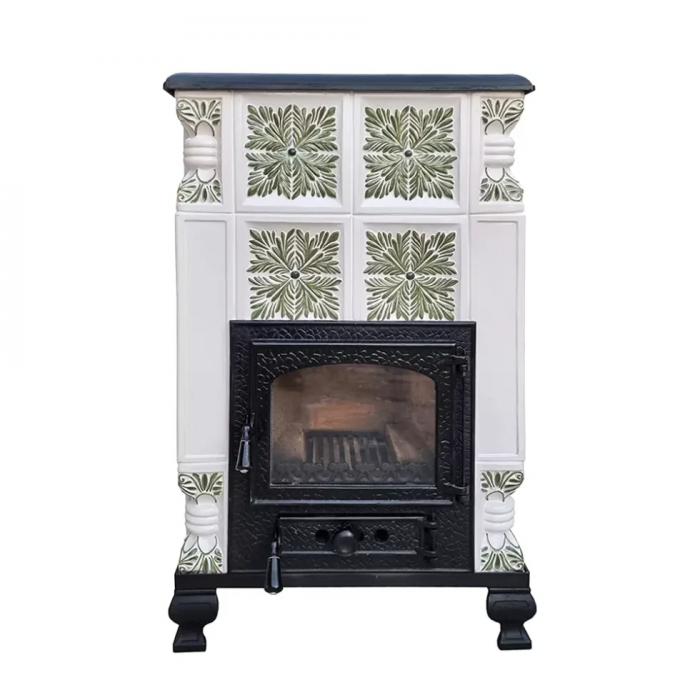 Soba portabila, ROMANE, placă frunze mari combinat, pictat verde [1]