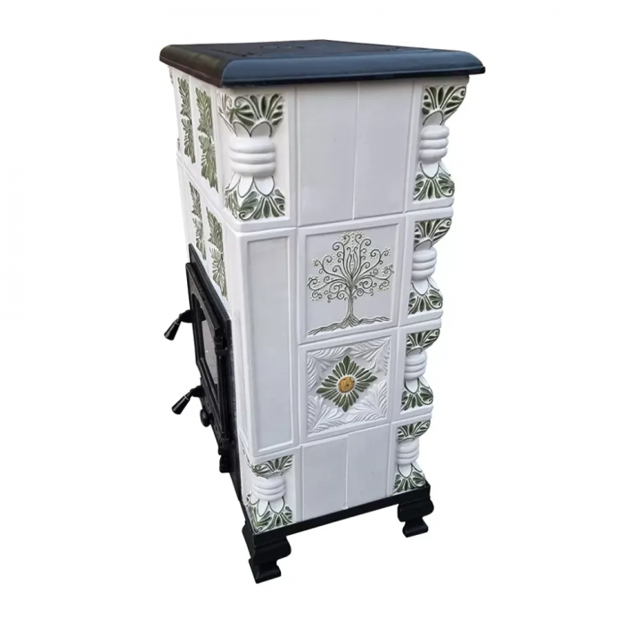 Soba portabila, ROMANE, placă frunze mari combinat, pictat verde [3]