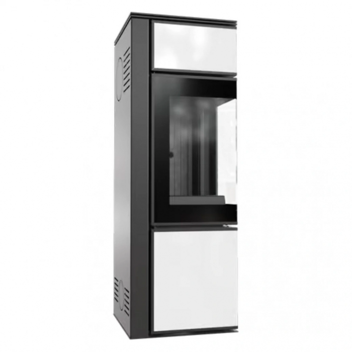 Soba Tora S 8-11kW Panou alb de sticla - Samota neagra [2]