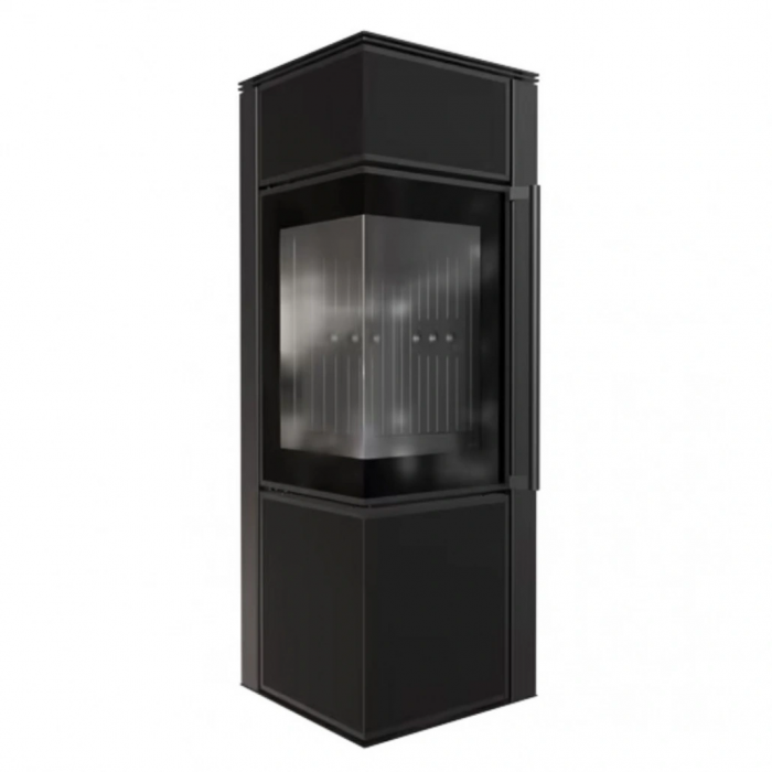 Soba Tora S 8-11kW Panou negru de sticla - Samota neagra [1]