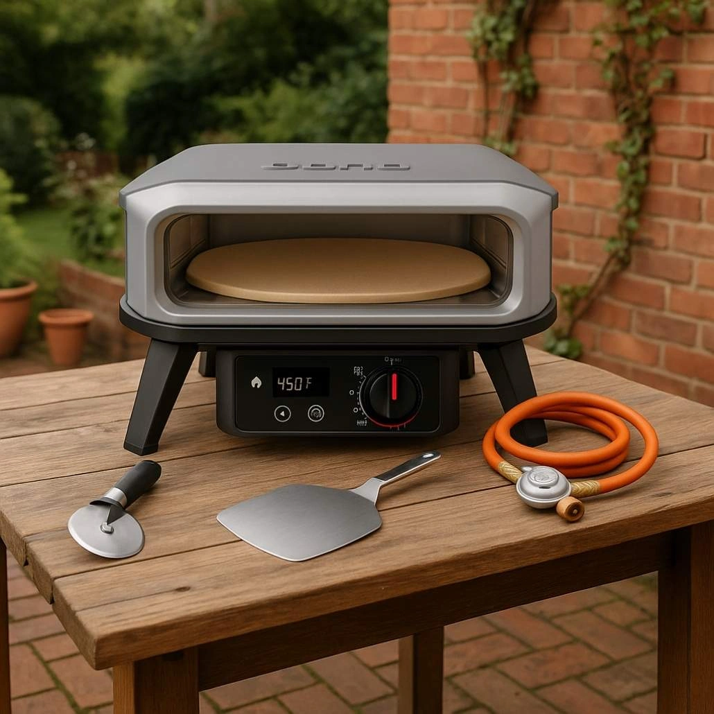 Starter pack gaz Cozze PREMIUM 42.5cm - piatra rotativa pentru pizza, termometru digital si lumina LED + REGULATOR [2]