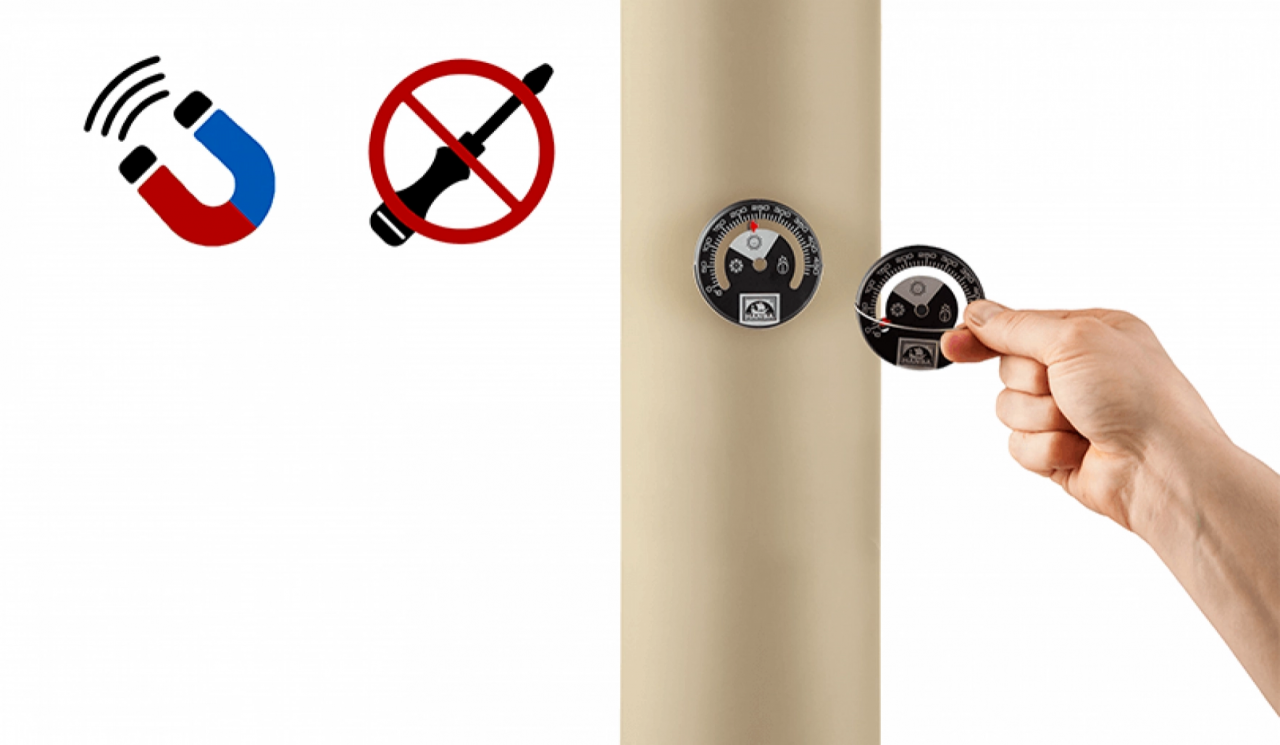 Termometru cu magnet pentru sobe [4]