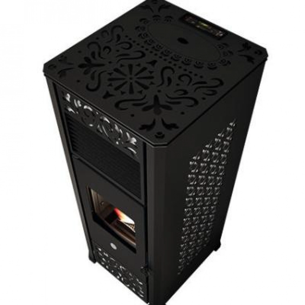 SOBA PELETI 15KW - GEMMA BIANCO - 2 Ventilatoare [4]