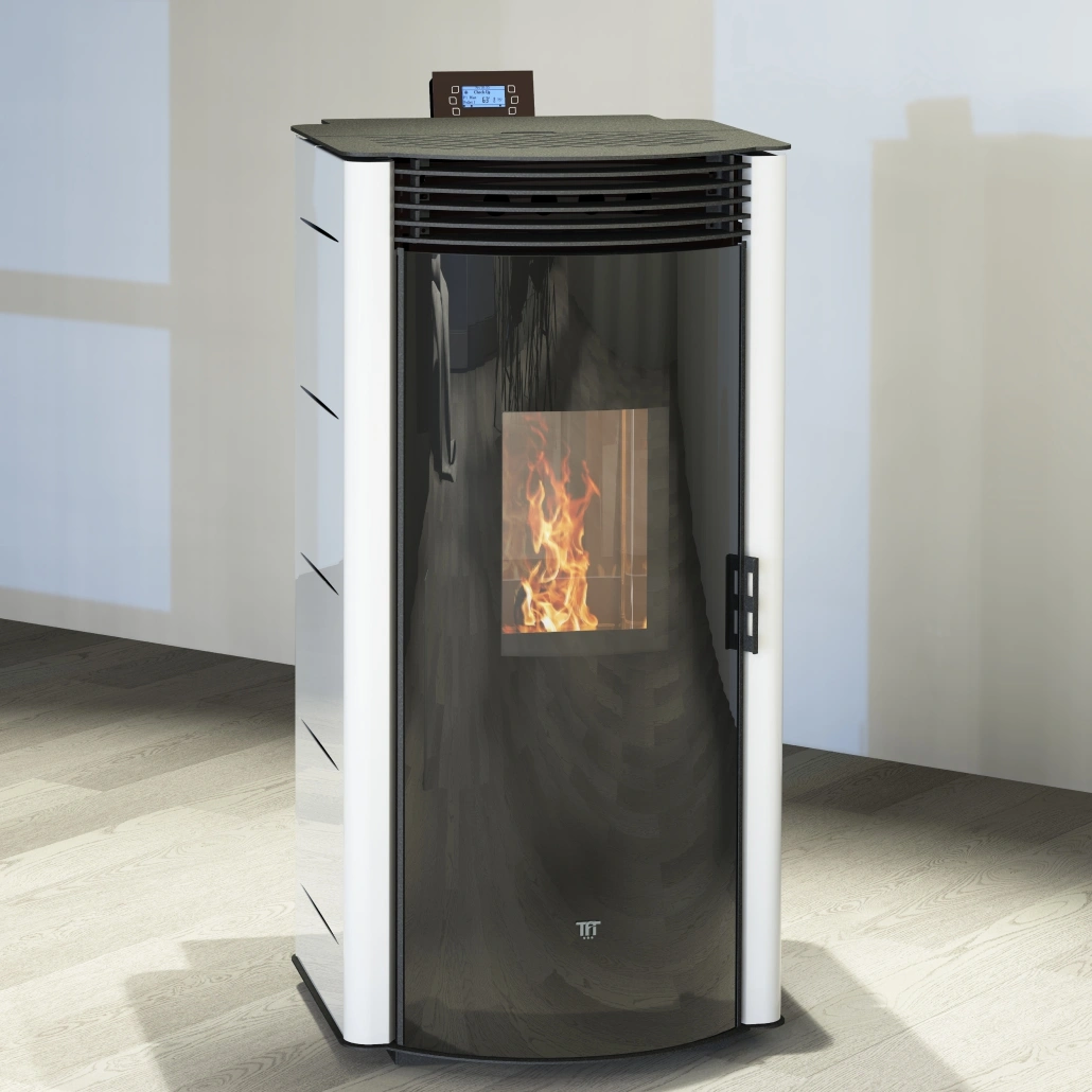 Termosoba peleti DIANA 180 ALB - 21kw cu autocuratare & WI-FI [1]