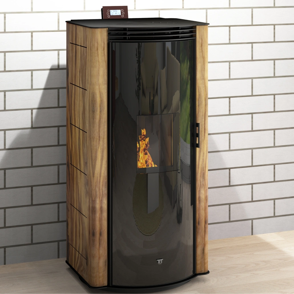 Termosoba peleti PERLA 210 ASPECT LEMN - 22kw cu autocuratare & WI-FI [1]