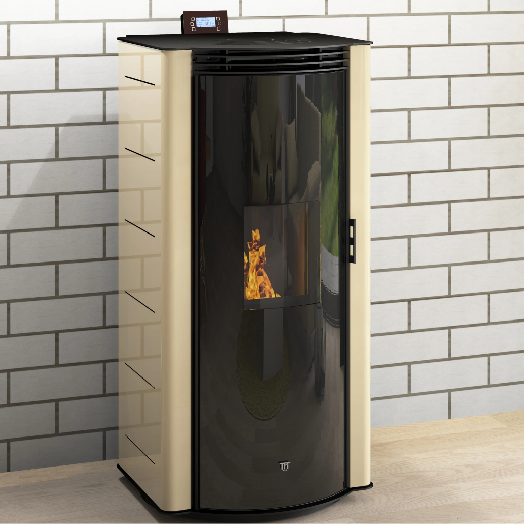 Termosoba peleti PERLA 290 CREM - 30kw cu autocuratare & WI-FI [1]