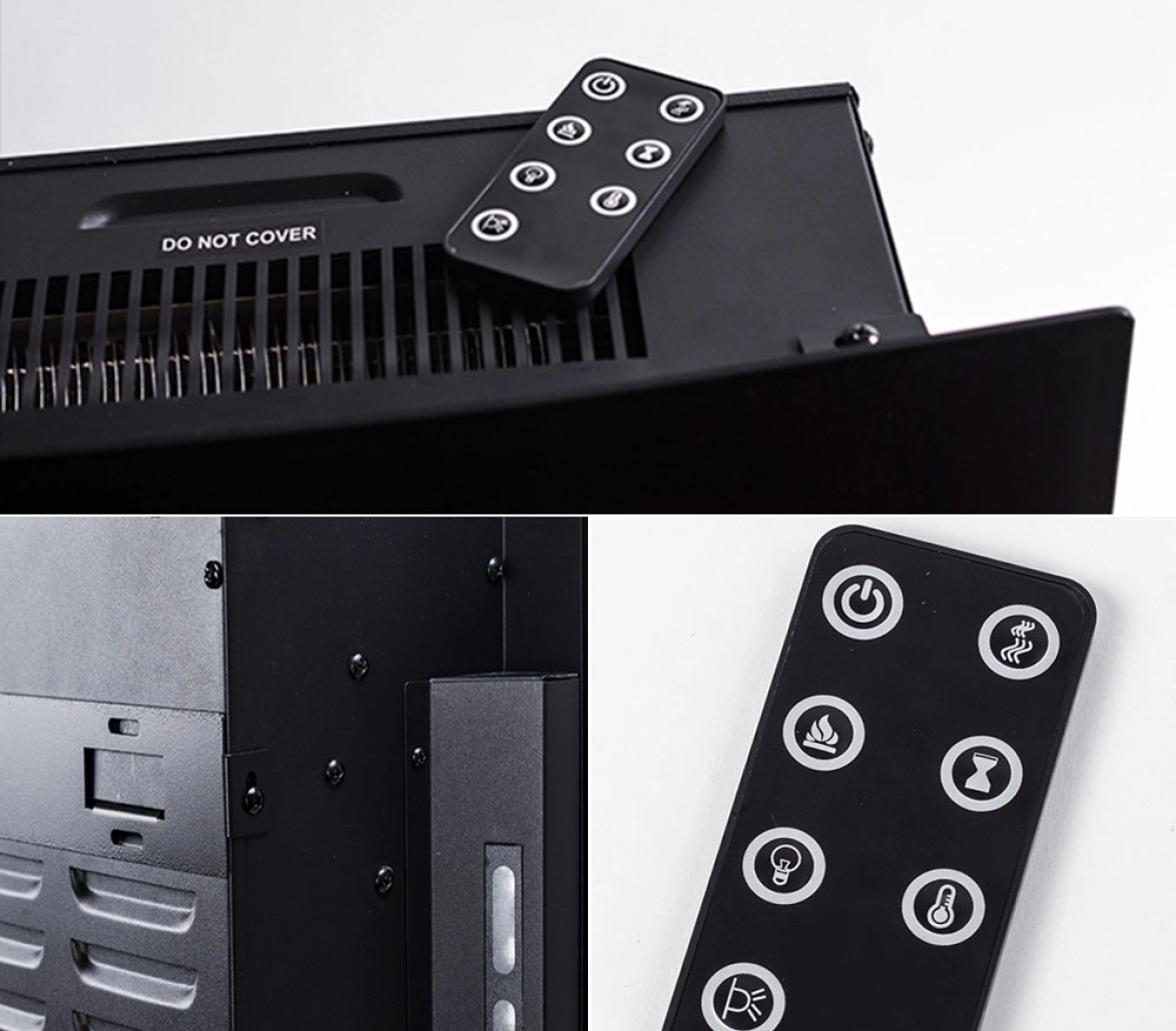 Uranus negru semineu electric de perete [6]