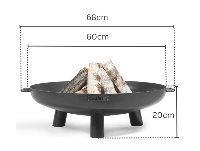 Vatra BALI cu baza si gratar 60 cm [7]